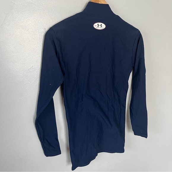 Vintage Under Armour Womens Compression Top Size Md Blue Nylon Made In USA - Picture 4 of 6